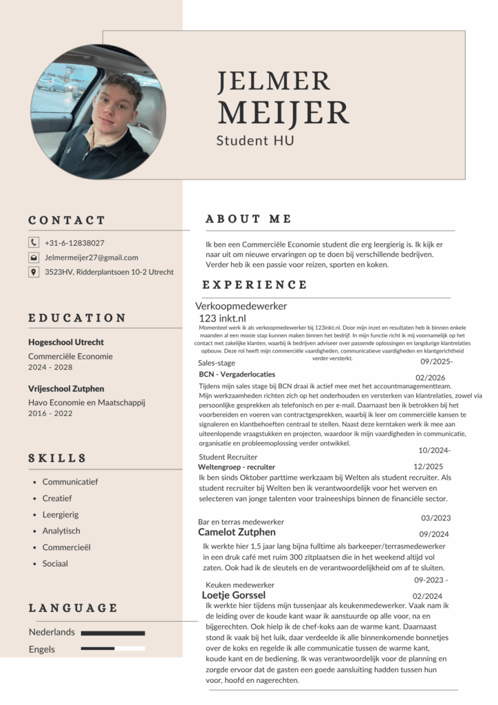 Home Mijn cv